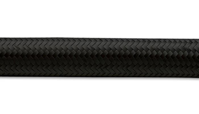Vibrant -8 AN Black Nylon Braided Flex Hose (2 foot roll)
