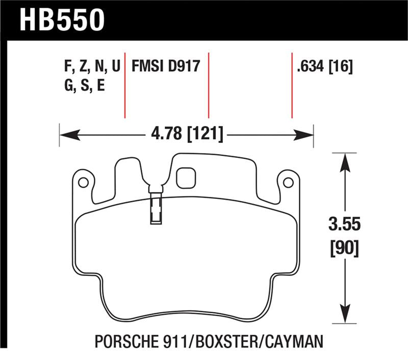 Hawk Porsche HPS Street Front Brake Pads