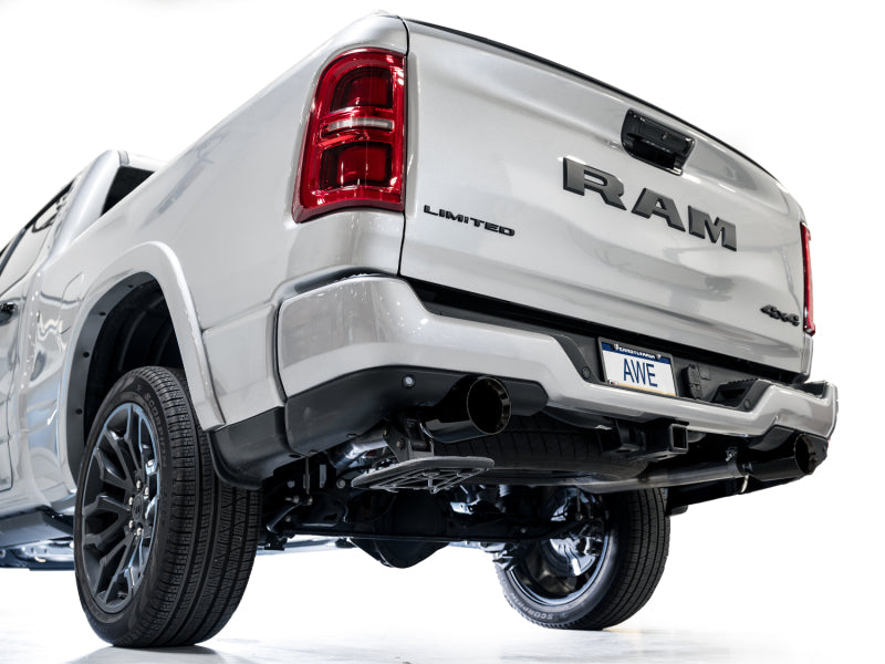 AWE 25+ RAM 1500 3.0TT 0FG Catback Touring Exhaust - Diamond Black Tips
