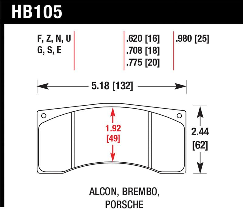 Hawk Brembo Racing DTC-60 Brake Pads