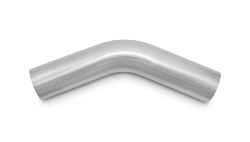 Vibrant 2.375in OD T304 SS 45 Deg Mandrel Bend 6in Leg Length