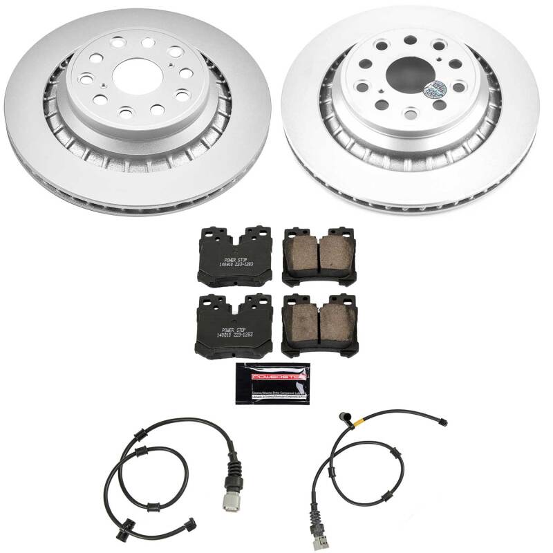 Power Stop 10-17 Lexus LS460 Rear Z23 Coated Brake Kit