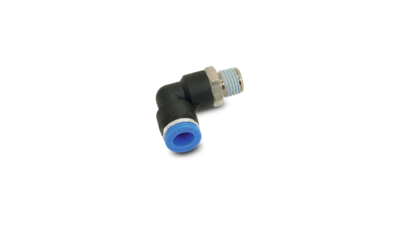 Vibrant Male Elbow Pneumatic Vacuum Fitting (1/8in NPT Thread) - for use with 3/8in(9.5mm) OD tubing