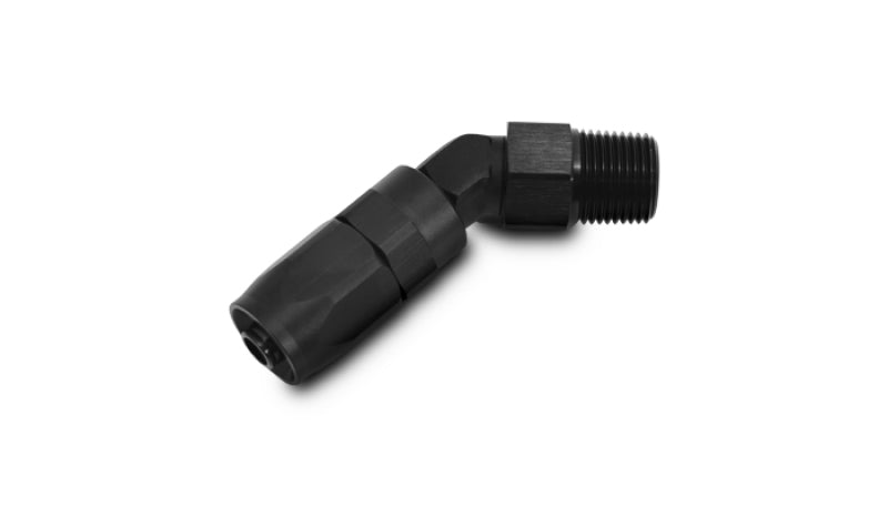 Vibrant -8AN Male NPT 45Degree Hose End Fitting - 1/4 NPT