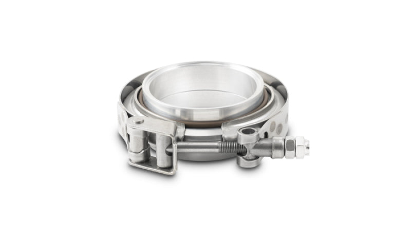 Vibrant AL V-B Flange Assembly 3.5in OD Tubing incl 2 AL V-b flanges 1 SS V-B Clamp 1 Viton O-Ring