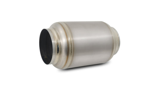 Vibrant Titanium Muffler w/Natural Tip 3.5in. Inlet / 3.5in. Outlet / 5.5in Dia