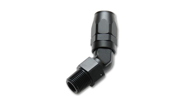 Vibrant -10AN Male NPT Straight Hose End Fitting - 1/2 NPT