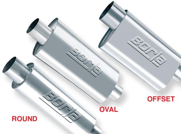 Borla XR-1 Racing Sportsman 3 inch Outlet / 3 inch Inlet Oval Muffler