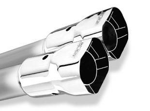 Borla Universal Polished Tip Single Square Angle-Cut Intercooled (inlet 2 1/4in. Outlet 2 1/2 x 2 3/
